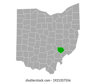 Mapa de Morgan en Ohio en blanco