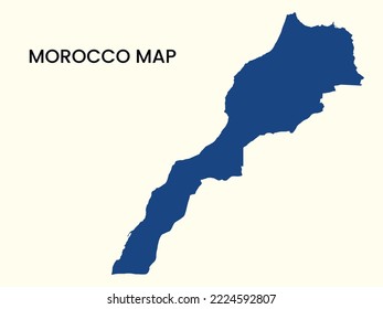 Map of Morocco, Solid Map of Morocco, Morocco vector Illustration, Map of Morocco with Colour.