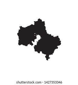 Map of Moscow region. Vector illustration