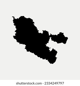 Map of Moselle - Grand Est - France region outline silhouette graphic element Illustration template design
