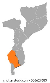 Map - Mozambique, Gaza