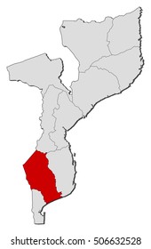 Map - Mozambique, Gaza