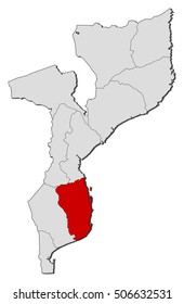 Map - Mozambique, Inhambane