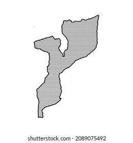 map of Mozambique-vector illustration. Free Vector