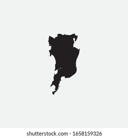 Map of Mumbai - India graphic element Illustration template design
