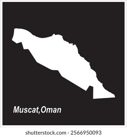 map of muscat, oman vector illustration design