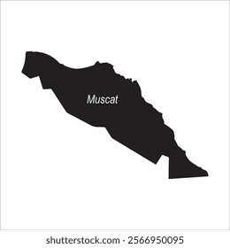 map of muscat, oman vector illustration design