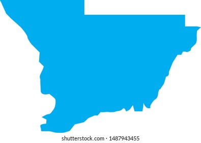 map of Muscogee county in georgia state in usa