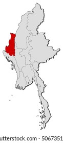 Map - Myanmar, Chin