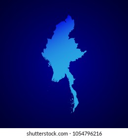 Map of myanmar. High detailed vector map - .myanmar