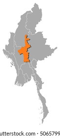 Map - Myanmar, Mandalay