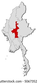 Map - Myanmar, Mandalay