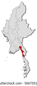 Map - Myanmar, Mon