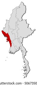 Map - Myanmar, Rakhine