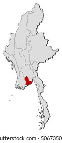 Map - Myanmar, Yangon