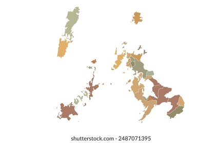 Map of Nagasaki for education,Travel worldwide, earth geography website layouts, background,study geography,work in graphics.Suitable for those interested in using illustrations Provinces in Japan