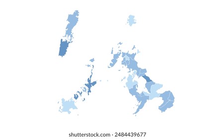 Landkarte von Nagasaki isolierte Blauton-Farbstil.Landkarte von Japan.für Website-Layouts, Hintergrund, Bildung, präzise, anpassbar, Reisen weltweit, Landkarte Silhouette Hintergrund, Erdgeographie, politisch.