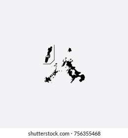 Map of Nagasaki Prefecture - Japan Vector Illustration