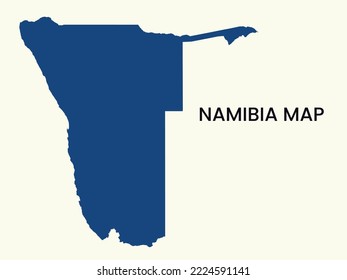 Map of Namibia, Solid Map of Namibia, Namibia vector Illustration, Map of Namibia with Colour.