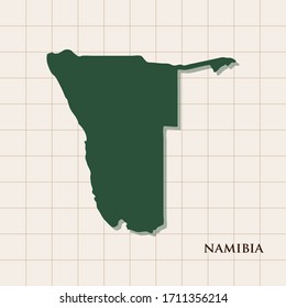 Map of Namibia vector design template