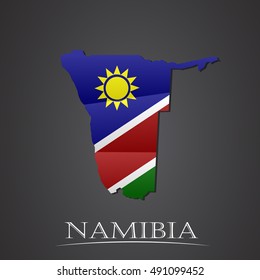 Map of namibia. vector illustration