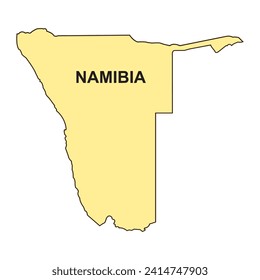 Map of Namibia vector illustration symbol design