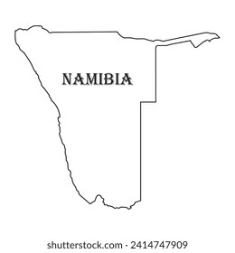 Map of Namibia vector illustration symbol design