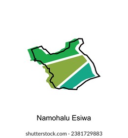 Map of Namohalu Esiwa City Vector Illustration, Isolated on White Background, illustration design template, suitable for your company