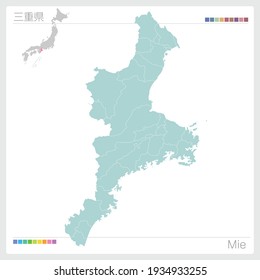 Map of Nara in Japan. Vector illustration. 