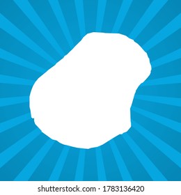 Map of Nauru blue comic pop art vector.