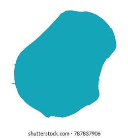 Map of Nauru, blue map of Nauru land version, High detailed blue map of Nauru. Vector illustration eps 10.