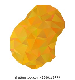 Map of Nauru - Gold Polygonal Design For Your. Vector illustration eps 10.