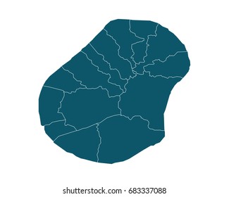 Map of Nauru - High detailed on white background. Abstract design vector illustration eps 10.