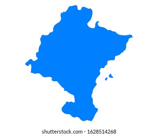 Map of Navarre as vector illustration
