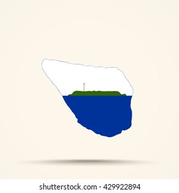 Map of Navassa Island in Navassa Island flag colors


