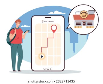 Map navigate phone gps route smartphone abstract concept. Vector design graphic illustration
