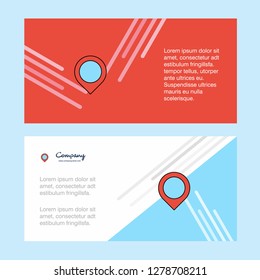 Map navigation abstract corporate business banner template, horizontal advertising business banner.