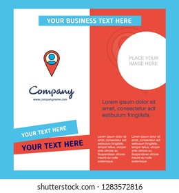 Map navigation  Company Brochure Template. Vector Busienss Template