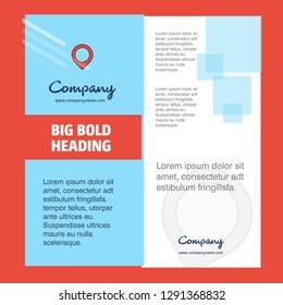 Map navigation Company Brochure Title Page Design. Company profile, annual report, presentations, leaflet Vector Background