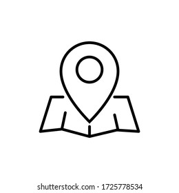 map navigation icon outline style for your web design, logo, UI. illustration