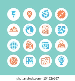 Map & navigation icon set