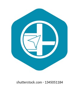 Map navigation icon in simple style isolated vector illustration
