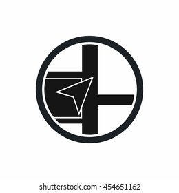 Map navigation icon in simple style isolated vector illustration