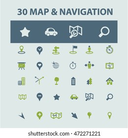 map & navigation icons
