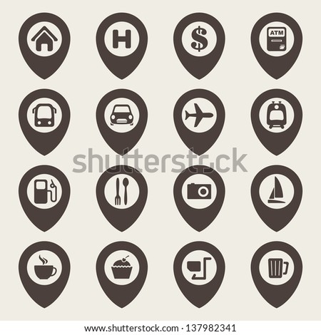 map navigation icons