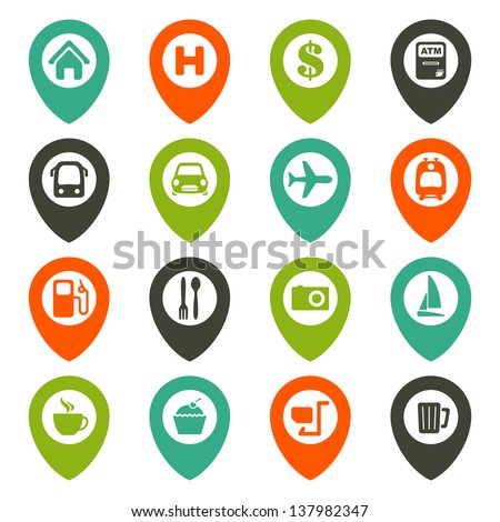 map navigation icons