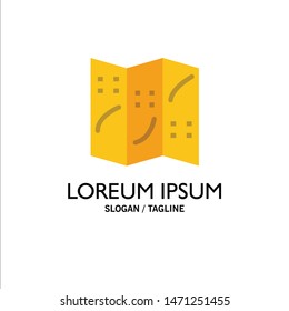 Map, Navigation, Location Business Logo Template. Flat Color. Vector Icon Template background