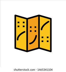 Map, Navigation, Location  Flat Color Icon. Vector icon banner Template. Vector Icon Template background