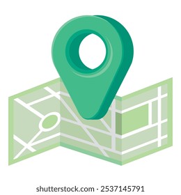 map and navigation location pin isolated