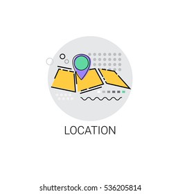 Map Navigation Location Position Icon Vector Illustration